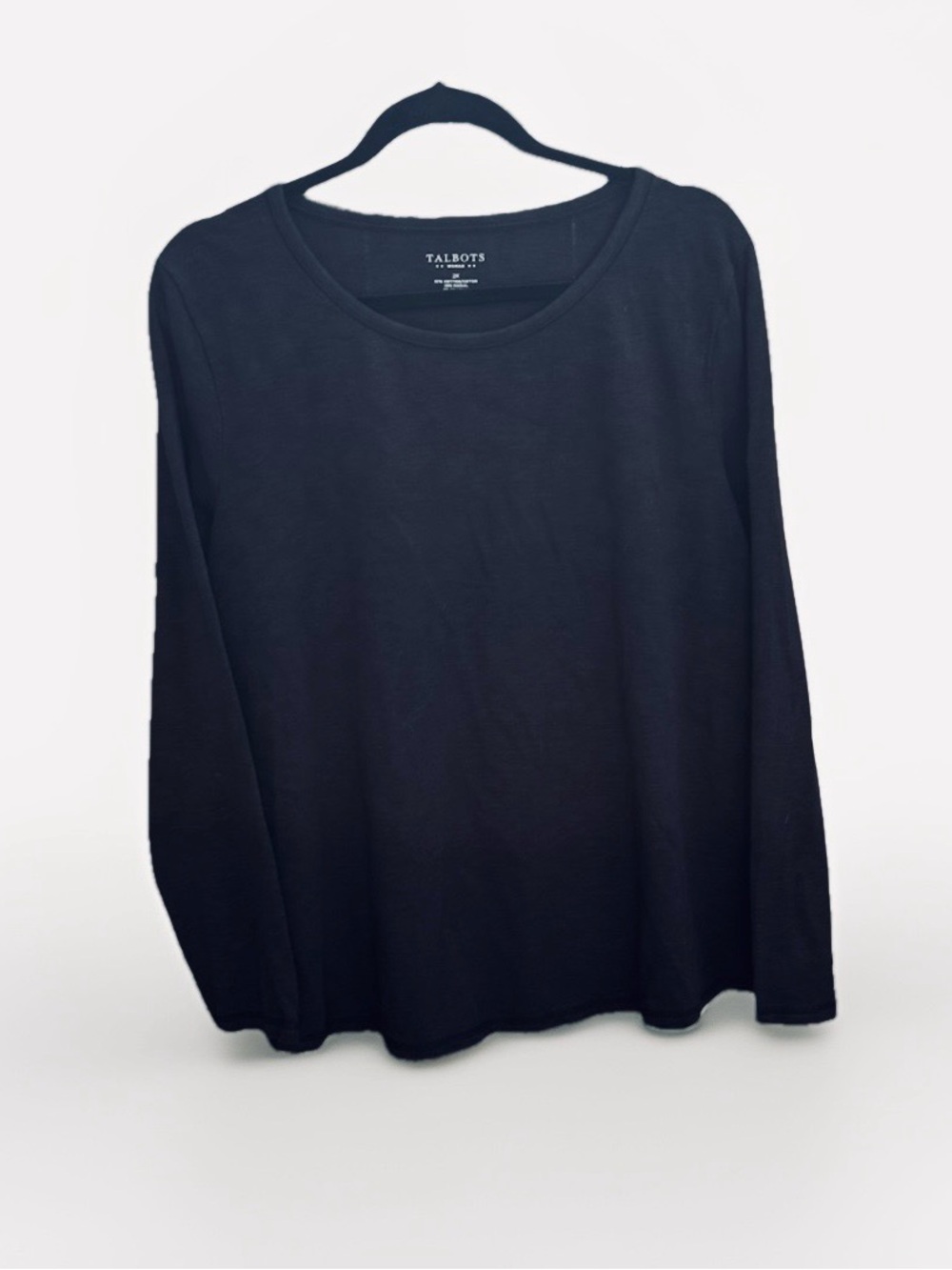Talbots Women’s Long-Sleeve Crewneck Shirt in‎ Black